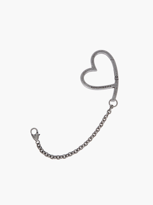 Margesherwood Heart Clip Keychain antiqued silver