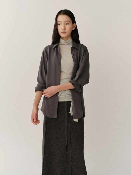 Kindersalmon Elodie Shirt Charcoal Gray