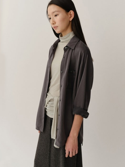 Kindersalmon Elodie Shirt Charcoal Gray