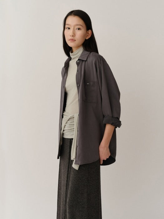 Kindersalmon Elodie Shirt Charcoal Gray