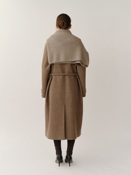 Kindersalmon Naomi Coat in Camel Blended Sage