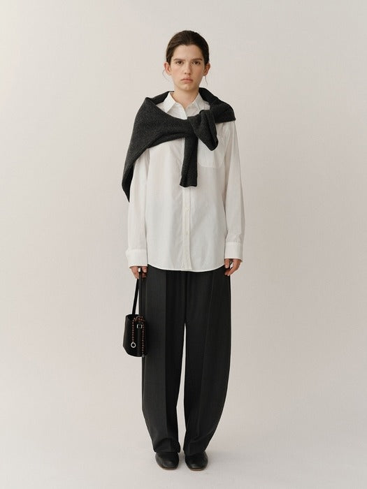 Kindersalmon Dining Shirt White (Kuwamura Japan)