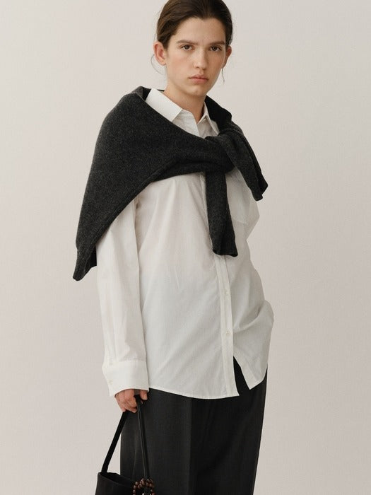 Kindersalmon Dining Shirt White (Kuwamura Japan)