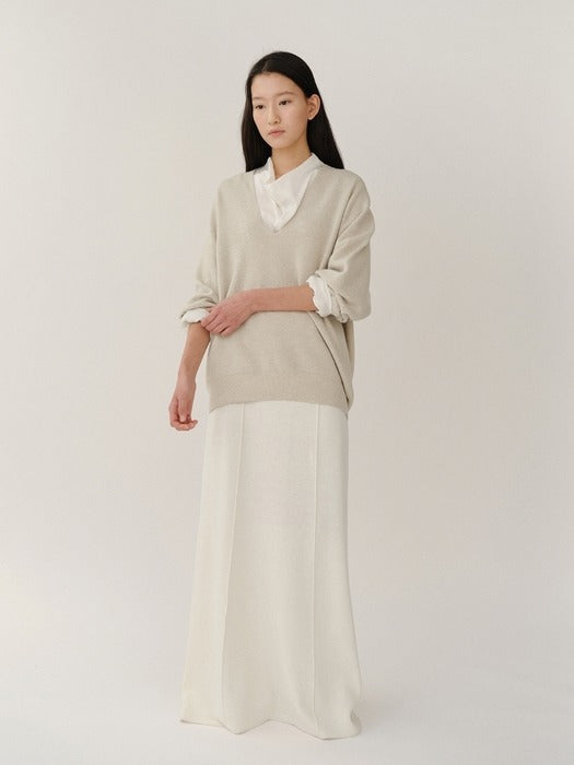 Kindersalmon Claudia Knit Skirt Bone