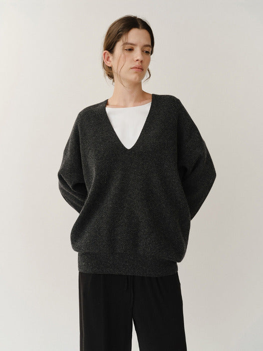 Kindersalmon Ramona Knit Top Anthracite