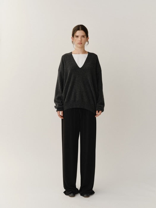 [Kindersalmon] Ramona Knit Top Anthracite
