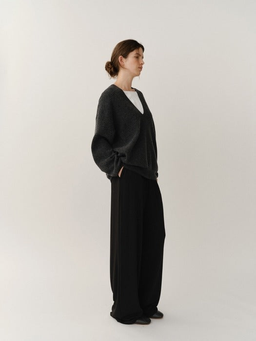 [Kindersalmon] Ramona Knit Top Anthracite