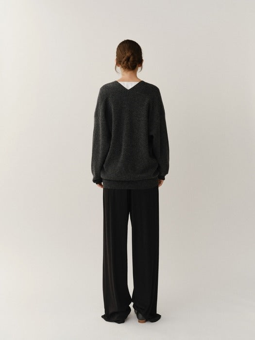 [Kindersalmon] Ramona Knit Top Anthracite