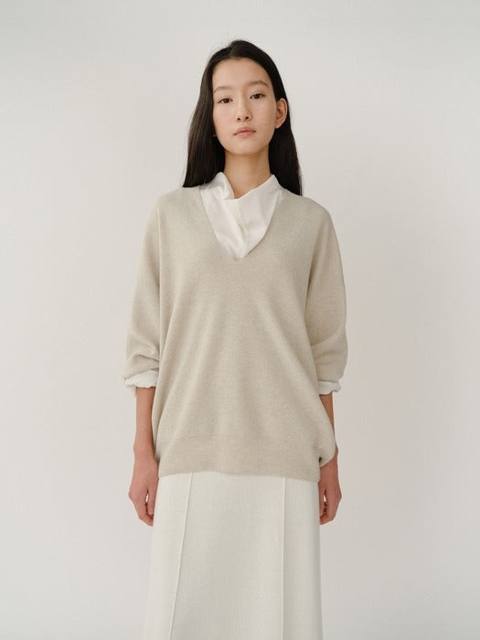 Kindersalmon Ramona Knit Top Oatmeal