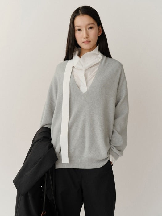 [Kindersalmon] Ramona Knit Top Pistachio Gray