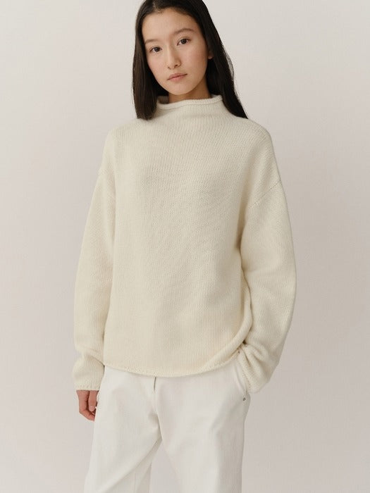 Kindersalmon Paloma Turtleneck Off-White