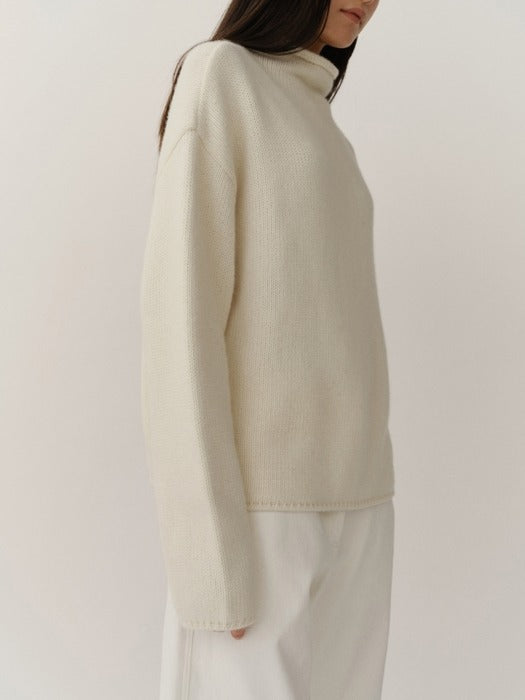 Kindersalmon Paloma Turtleneck Off-White