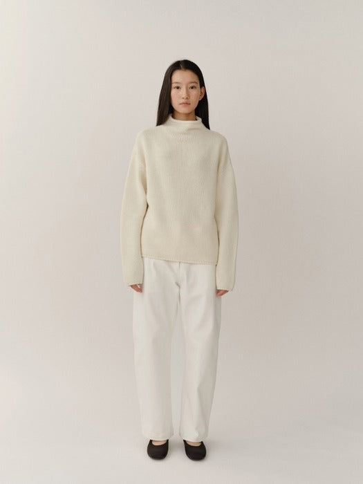 Kindersalmon Paloma Turtleneck Off-White