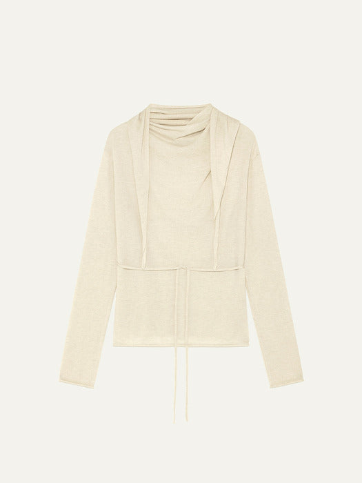 Kindersalmon Scarf Pullover Ivory