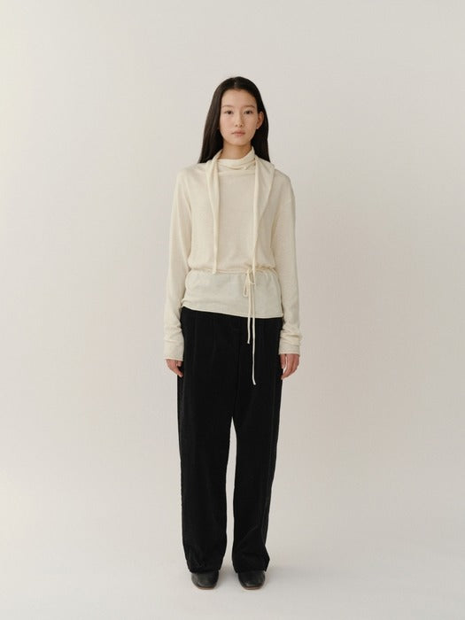 Kindersalmon Scarf Pullover Ivory