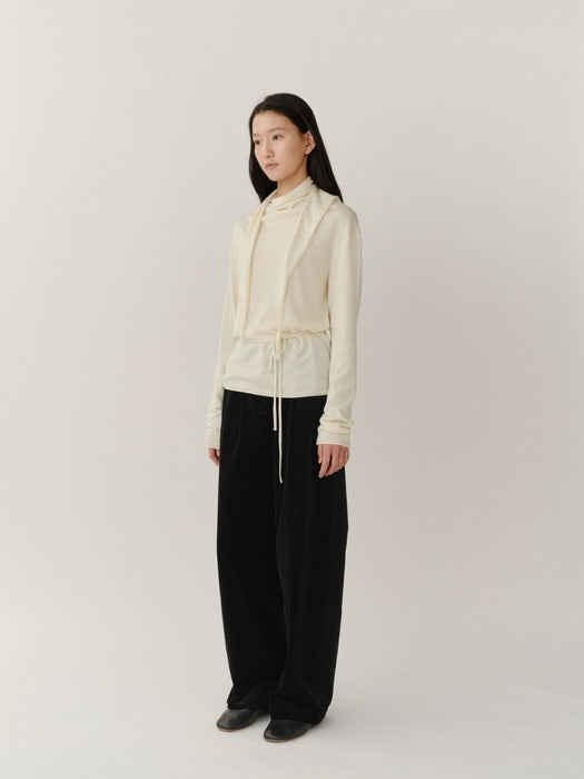 Kindersalmon Scarf Pullover Ivory