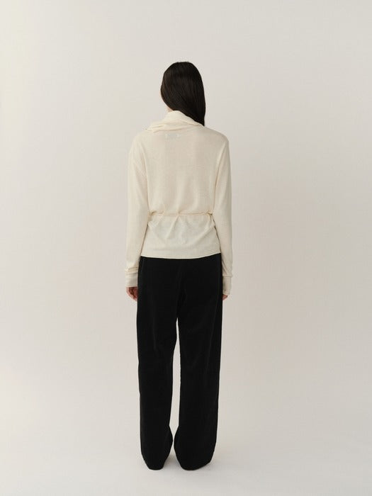 Kindersalmon Scarf Pullover Ivory