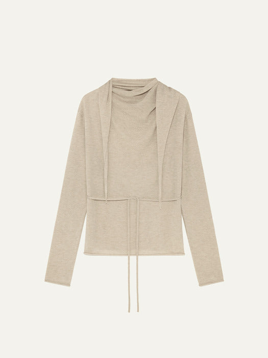 Kindersalmon Scarf Pullover Melange Sand