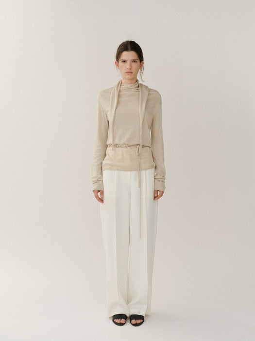Kindersalmon Scarf Pullover Melange Sand