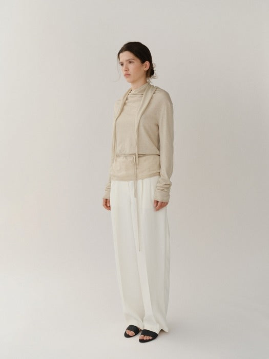 Kindersalmon Scarf Pullover Melange Sand