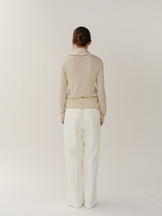 Kindersalmon Scarf Pullover Melange Sand