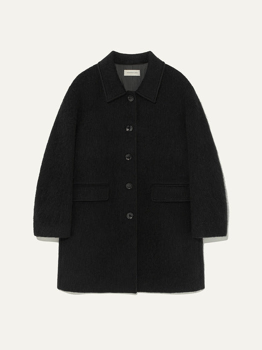 Kindersalmon Tolman Alpaca Coat Dark Navy
