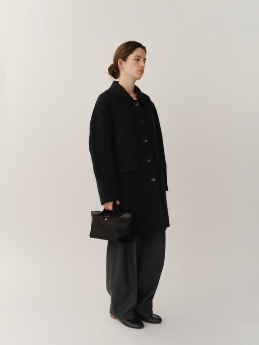 Kindersalmon Tolman Alpaca Coat Dark Navy