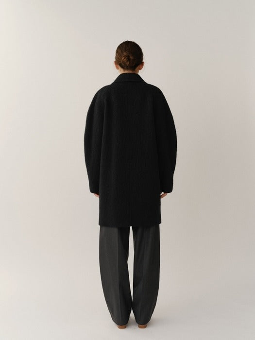 Kindersalmon Tolman Alpaca Coat Dark Navy