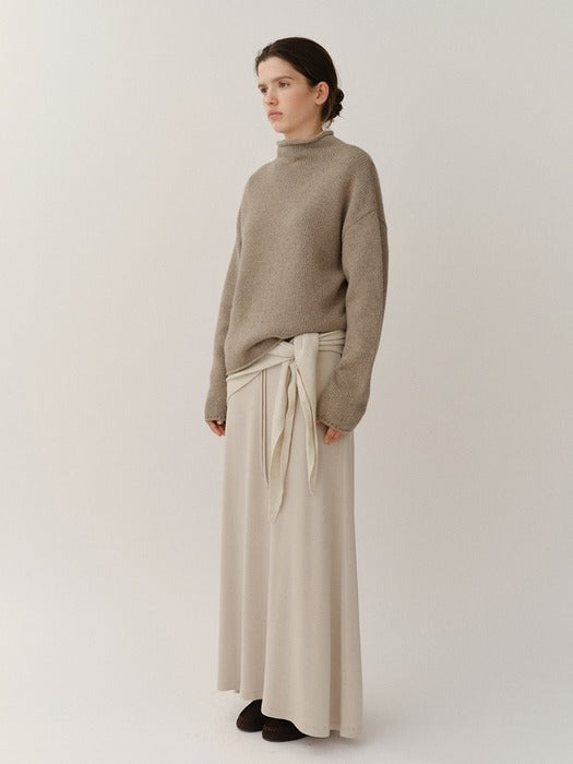Kindersalmon Esme Jersey Skirt Chalk