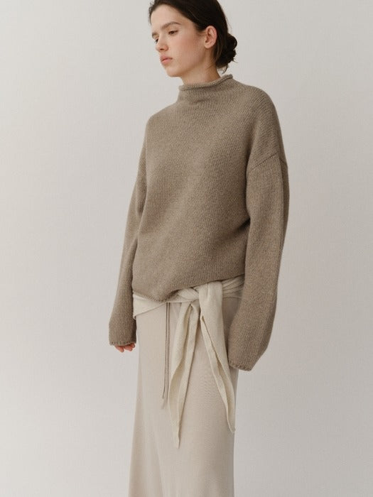 Kindersalmon Esme Jersey Skirt Chalk
