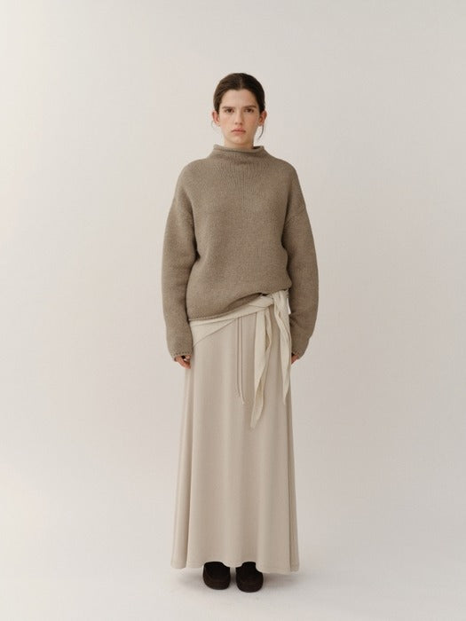 Kindersalmon Esme Jersey Skirt Chalk