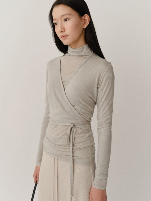 Kindersalmon Wool Jersey Cardigan Chalk
