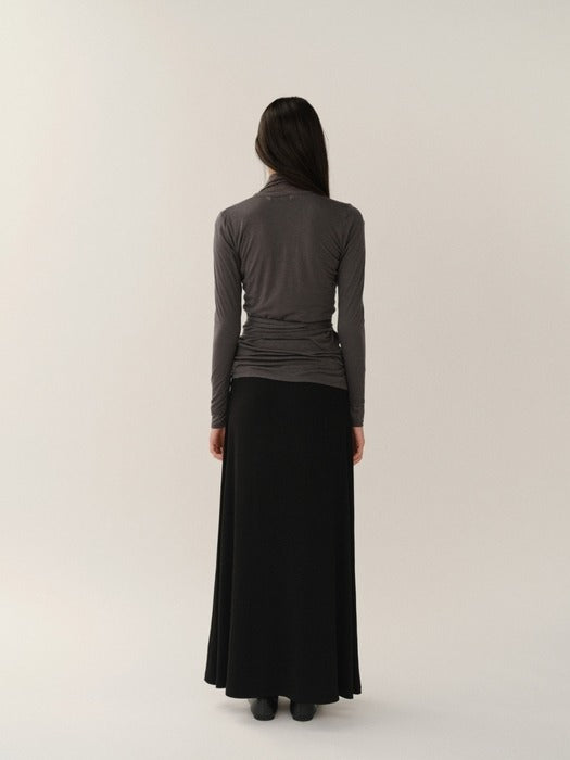 Kindersalmon Wool Jersey Cardigan Slate