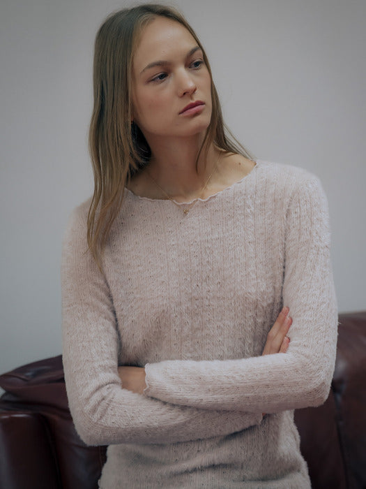 [TILLIDIE] Fringe texture loose fit top [TIWT01LT07]_3color