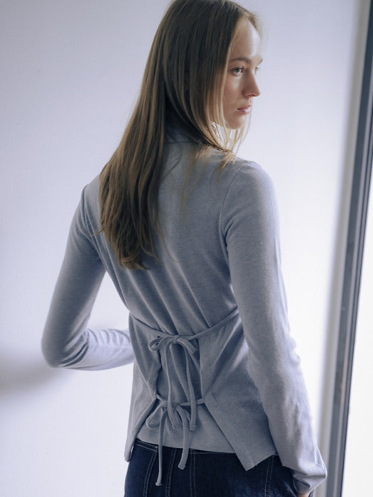 Tillidie 2way angora blended turtle neck Set