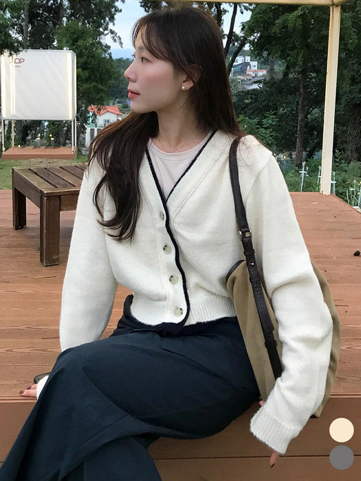 [TILLIDIE] Coloring point wool blended cardigan [TIWT01CD04]_2color