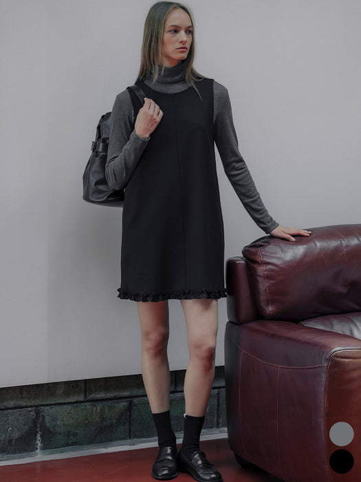 Tillidie Minimal hem frill detail dress