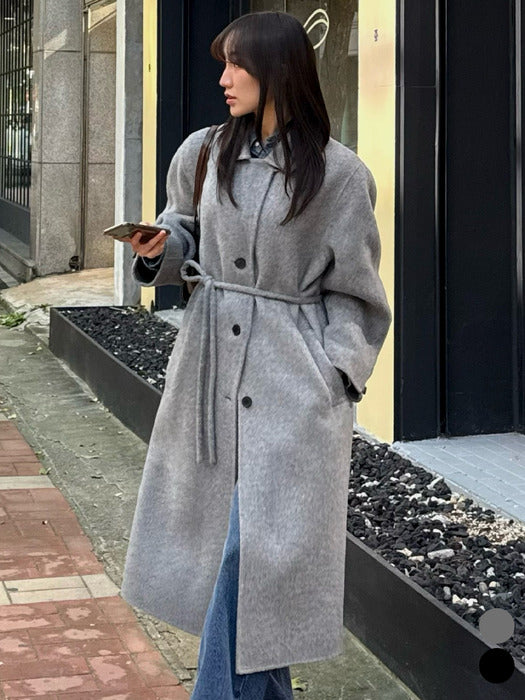 [TILLIDIE] WOOL100 cocoon sleeve handmade coat [TIWT01CT07]_2color