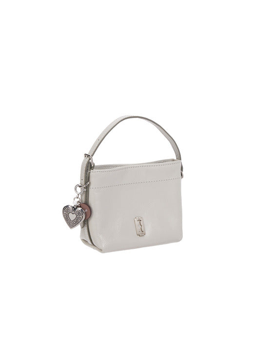 Heart Memory Leather Charm Piccolo — Latte Pink