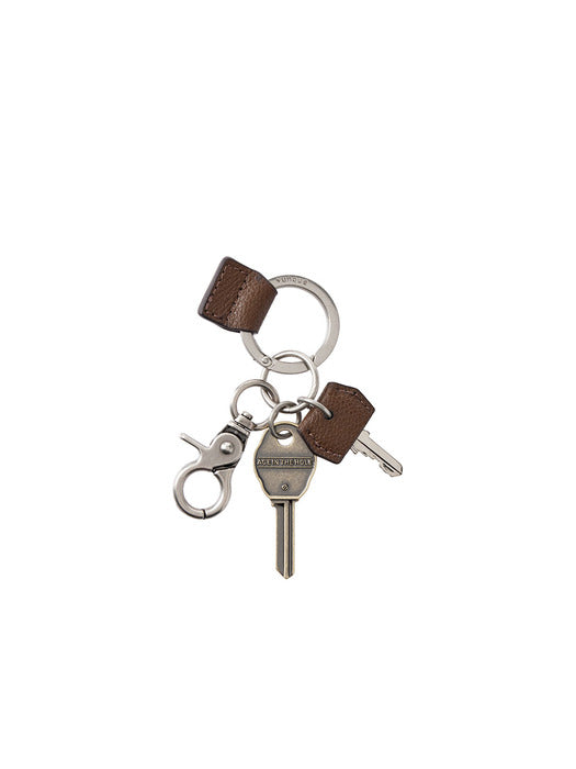 [vunque] Leather Multi Key Charm Brown
