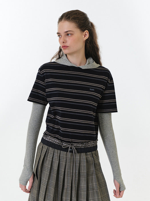 [grove] 25Fw Wila Hooded T-Shirt (Melange Grey)