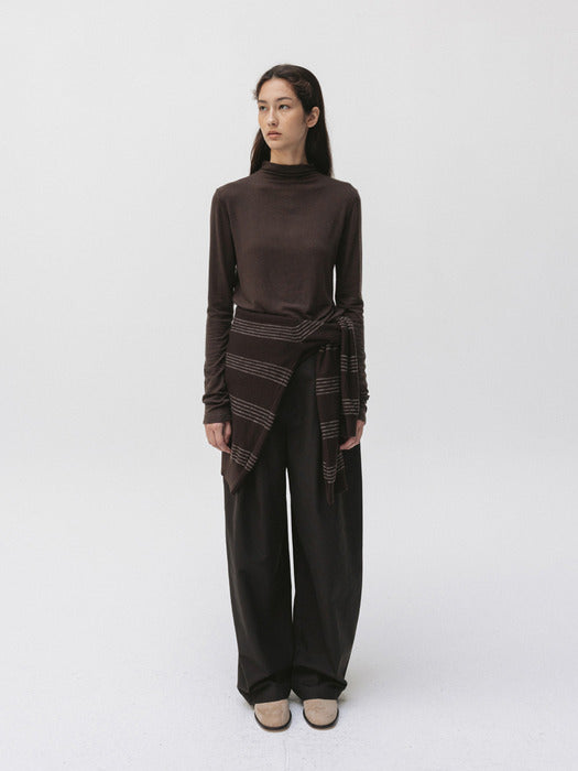 mock neck wool top (4colors)