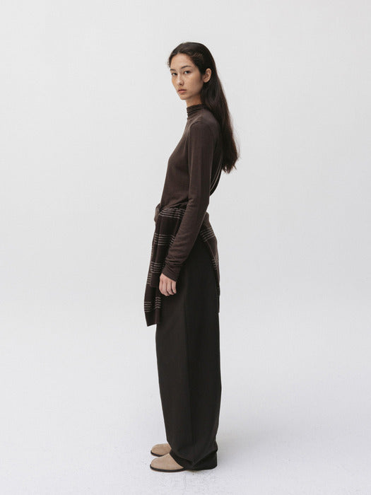 mock neck wool top (4colors)