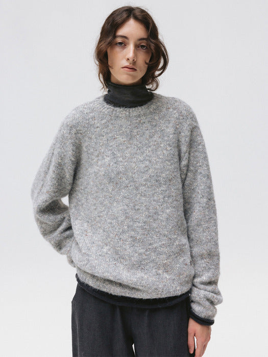 whole garment long knit (midnight blue)