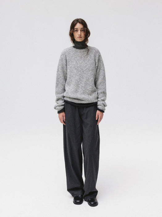 whole garment long knit (midnight blue)