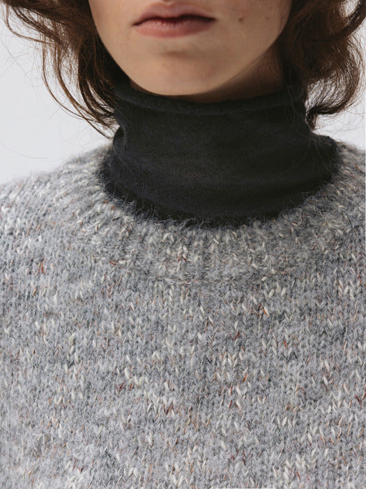 whole garment long knit (midnight blue)