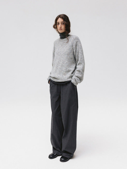 whole garment long knit (midnight blue)