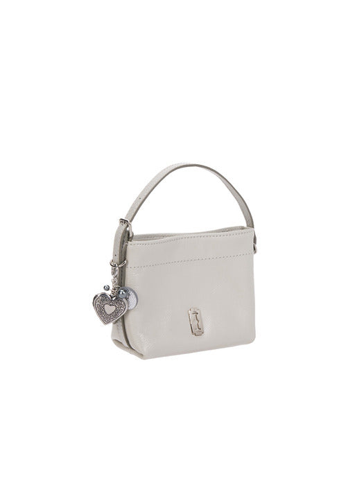 Heart Memory Leather Charm Piccolo Silver