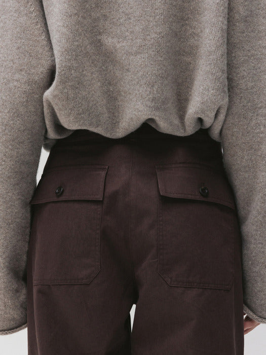 merino mock pullover (greige)