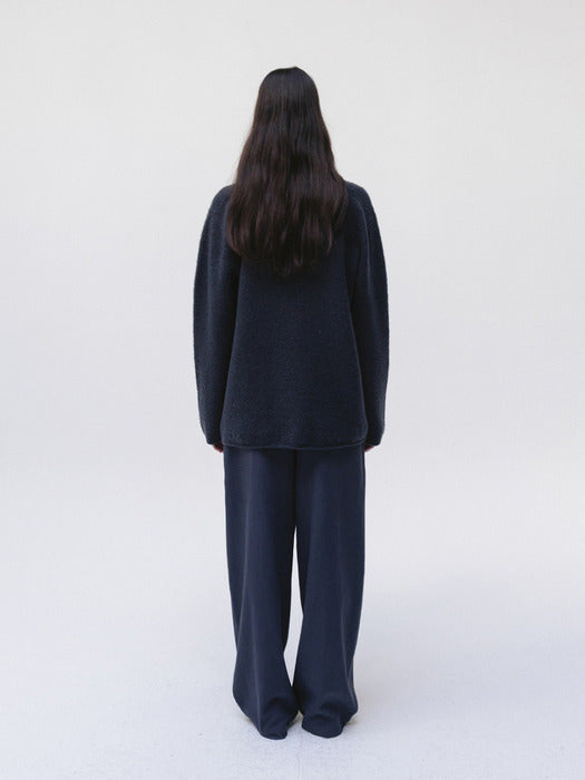 v-neck knit pullover (midnight blue)